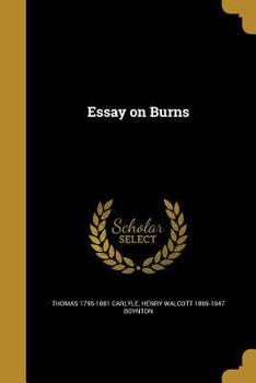 Paperback Essay on Burns Book