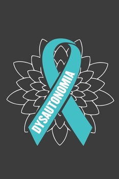 Writing About My Health Journey with Dysautonomia: College Ruled Notebook (Simple Turquoise Awareness Ribbon Mandala Cover)
