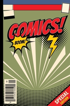 Paperback Blank Comic Book: Create Your Own Graphic Novels and Comics - 120 Blank Comic Strips - 6x9 inches - Book
