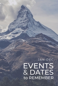 Paperback JAN-DEC Events & Dates to Remember: Minimalists Important & Special Dates Log Book - Year-Long Monthly Organizer for Birthdays, Anniversaries, Appoint Book