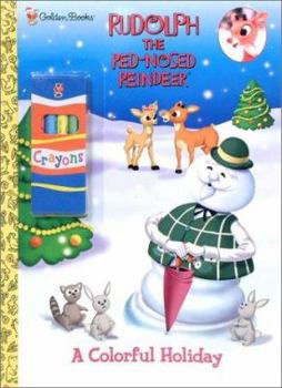 Paperback Rudolph: A Colorful Holiday (Color Plus Crayons) Book