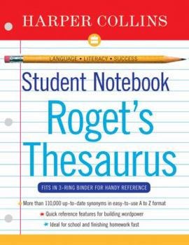 Paperback Harper Collins Student Notebook A-Z Thesaurus Book
