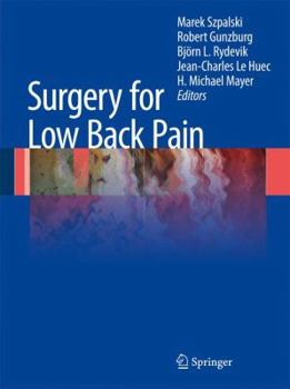 Hardcover Surgery for Low Back Pain Book