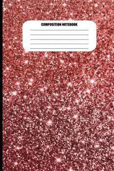 Paperback Composition Notebook: Red Sparkly Abstract Design (100 Pages, College Ruled) Book