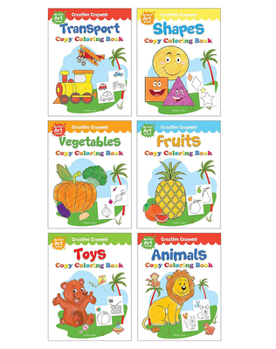 Paperback Colouring Books Super Boxset: Pack of 6 Crayon Copy Colour Books for Kids Book