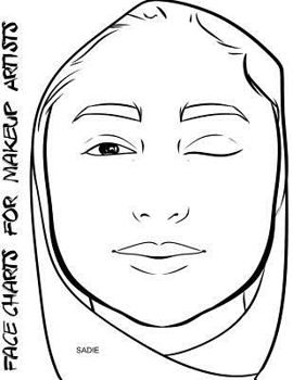 Paperback Face Charts for Makeup Artists Sadie Book