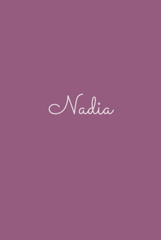 Nadia: notebook with the name on the cover, elegant, discreet, official notebook for notes, dot grid notebook,