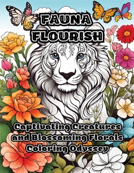 Paperback Fauna Flourish: Captivating Creatures and Blossoming Florals Coloring Odyssey Book