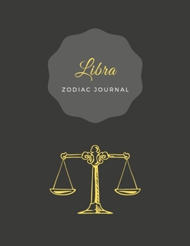 Libra Zodiac Bullet Journal Black Yellow : Positive, Zodiac Diary Journal with Dots Composition Notebook Inspirational (110 Pages, 8. 5x11, Dots)