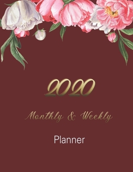 Paperback 2020 Planner Monthly and Weekly: One Year Calendar Organizer with 12 Months Spread View - time management - Agenda & Journal - Personal Appointment - Book