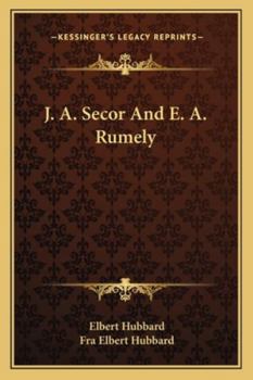 Paperback J. A. Secor And E. A. Rumely Book