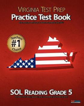 Paperback VIRGINIA TEST PREP Practice Test Book SOL Reading Grade 5 Book
