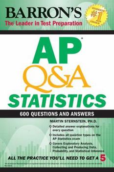 Paperback AP Q&A Statistics: With 600 Questions and Answers Book