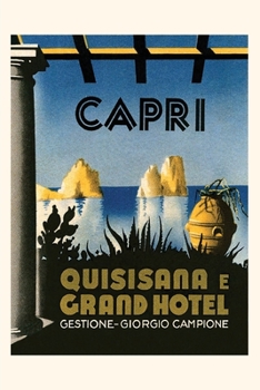 Paperback Vintage Journal Capri Travel Poster Book