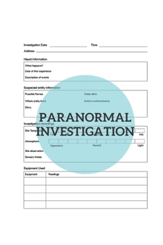 Paperback Paranormal Investigation: Phenomena Diary Book