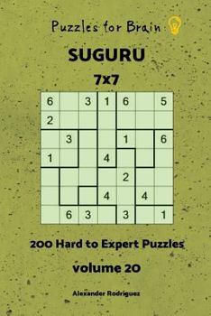Paperback Puzzles fo Brain - Suguru 200 Hard to Expert Puzzles 7x7 vol. 20 Book