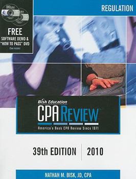 Paperback Bisk CPA Review: Regulation - 39th Edition 2010 (Comprehensive CPA Exam Review Regulation) Book