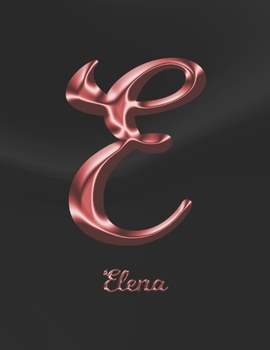 Elena: 1 Year Weekly Planner with Note Pages (12 Months) | Black Marble Rose Gold Pink Effect Letter E | 2020 - 2021 | Week Planning | Monthly ... | Plan Each Day, Set Goals & Get Stuff Done