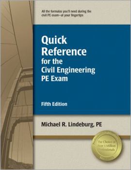 Paperback Quick Reference for the Civil Engineering PE Exam Book