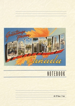 Paperback Vintage Lined Notebook Greetings from Montreal, Canada Book