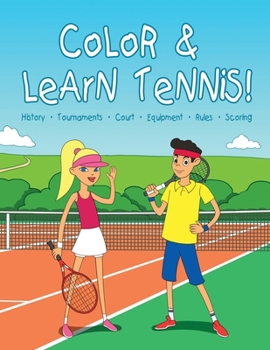 Paperback Color & learn tennis! Book