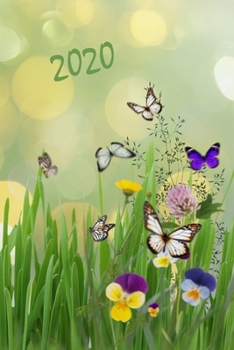 Paperback 2020: Blumen Schmetterlinge Kalender - Wochenkalender - Zielsetzung - Zeitmanagement - Produktivit?t - Terminplaner - Termin [German] Book