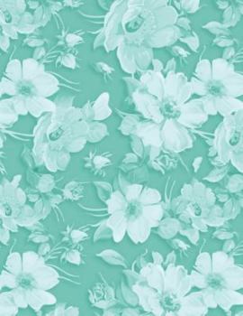 Paperback Sketchbook: Teal Flowers Book