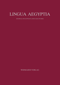 Hardcover Lingua Aegyptia Bd. 30 (2022) [French] Book