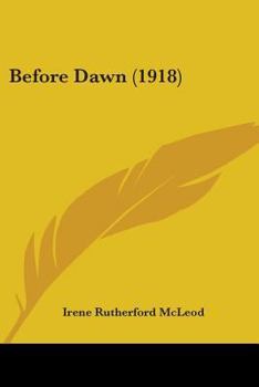 Paperback Before Dawn (1918) Book