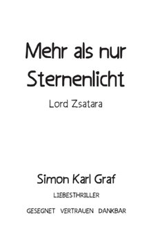 Paperback Mehr als nur Sternenlicht: Lord Zsatara [German] Book