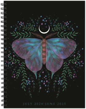 Spiral-bound Mystic Butterfly Academic July 2024 - June 2025 6.5 X 8.5 Softcover Planner Book