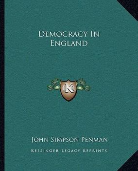 Paperback Democracy In England Book
