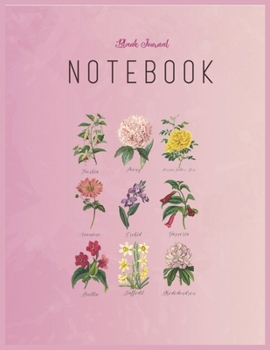 Blank Journal Notebook: Vintage Botanical Floral Flower Floral Fantasy Notebook Journal Blank Composition Notebook for Girls Teens Kids Journal College Blank Lined 110 Pages of 8.5"x11"