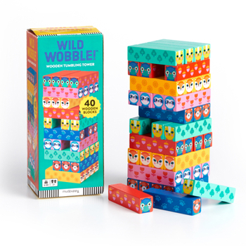 Game Wild Wobble! Wooden Tumbling Tower Book