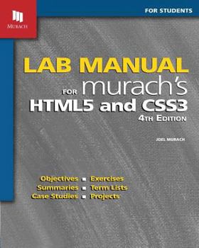 Paperback Lab Manual for Murach's Html5 and Css3 Book
