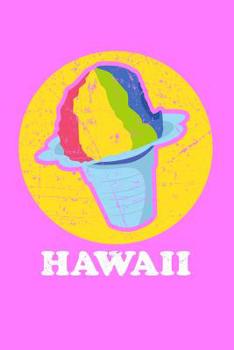 Hawaii: Rainbow Shave Ice Notebook - Pink - 120 Pages Lined - (6' X 9 Large)