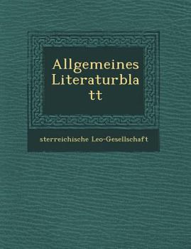 Paperback Allgemeines Literaturblatt [German] Book