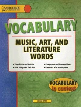 Paperback Vocabulary: Music, Art, and Literature Words Book