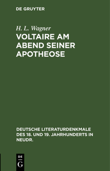 Hardcover Voltaire Am Abend Seiner Apotheose [German] Book