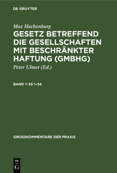 Hardcover (§§ 1-34) [German] Book