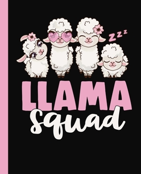 Llama Squad Notebook: Black Llama Notebook For Girls