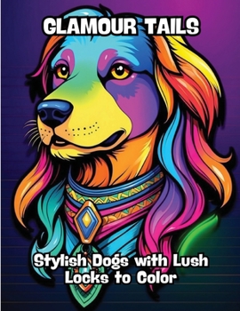 Paperback Glamour Tails: Stylish Dogs with Lush Locks to Color Book