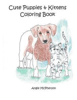 Paperback Cute Puppies & Kittens Coloring Book