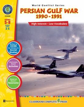 Paperback Persian Gulf War 1990-1991, Grades 5-8: Reading Levels 3-4 [With 6 Overhead Transparencies] Book