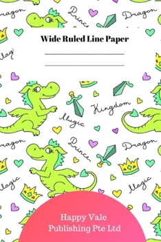 Paperback Cute Dinosaur Foot Theme Wide Ruled Line Paper Book