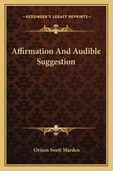 Paperback Affirmation And Audible Suggestion Book