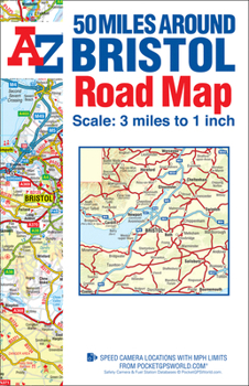 Paperback 50 Miles Around Bristol A-Z Road Map Book