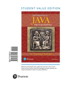 Loose Leaf Introduction to Java Programming, Brief Version Book