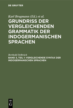 Hardcover Vergleichende Syntax der indogermanischen Sprachen [German] Book