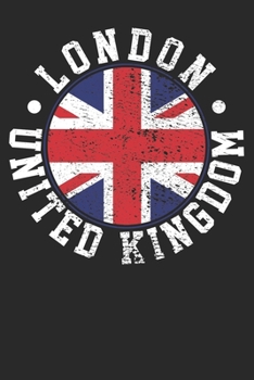 Paperback Notebook: London United Kingdom Ruled 6x9 120 Pages Book